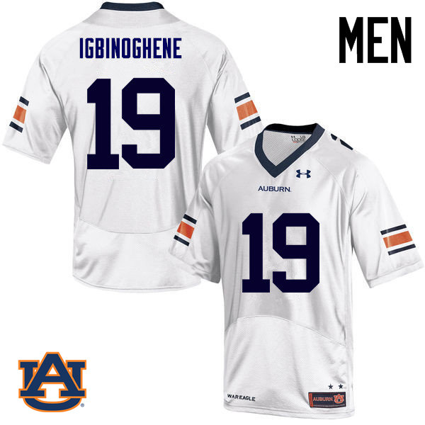 Men Auburn Tigers #19 Noah Igbinoghene College Football Jerseys Sale-White